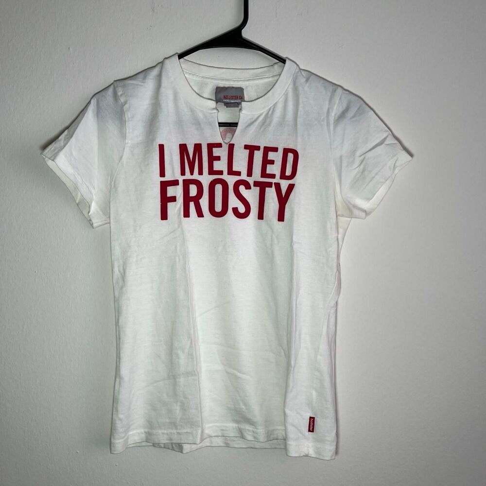 Y2K Naughty Hollister I Melted Frosty Baby Doll Tee Top Womens Teens Shirt Large